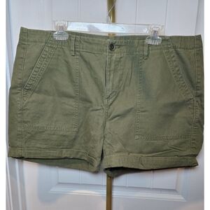 Old Navy Womens Shorts Army Green Boyfriend Size 16